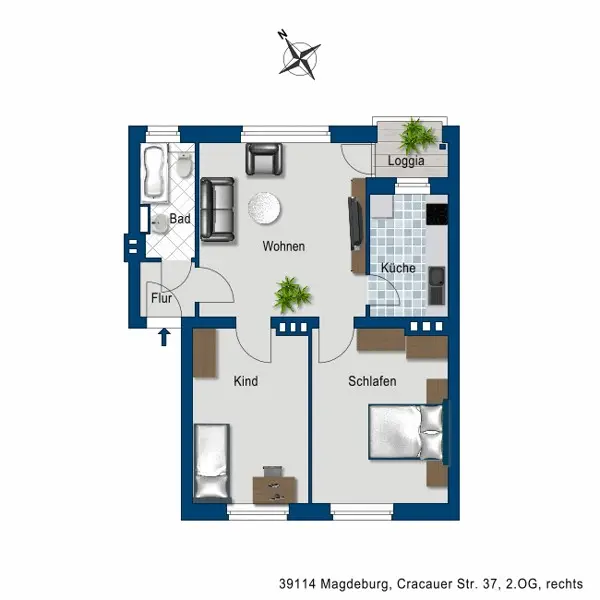 3 Zimmer Wohnung mit 60 m² in Magdeburg – Bild 5