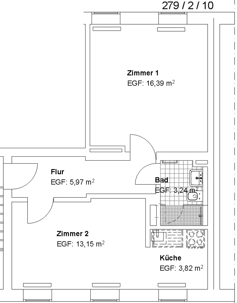 2 Zimmer Wohnung mit 51 m² in Kassel – Bild 2