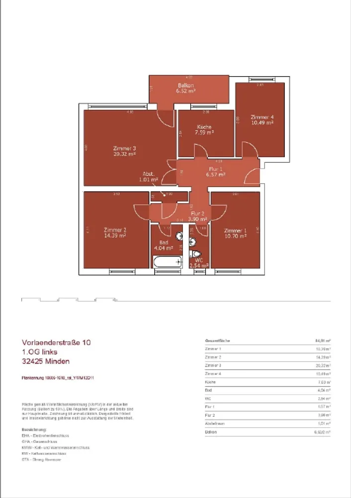 4 Zimmer Wohnung mit 85 m² in Minden – Bild 1