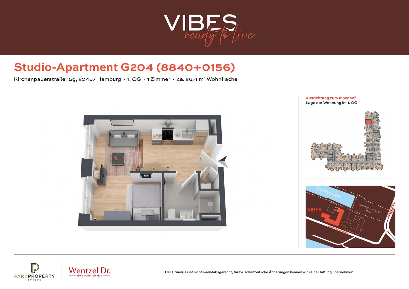 1 Zimmer Wohnung mit 26 m² in Hamburg – Bild 12