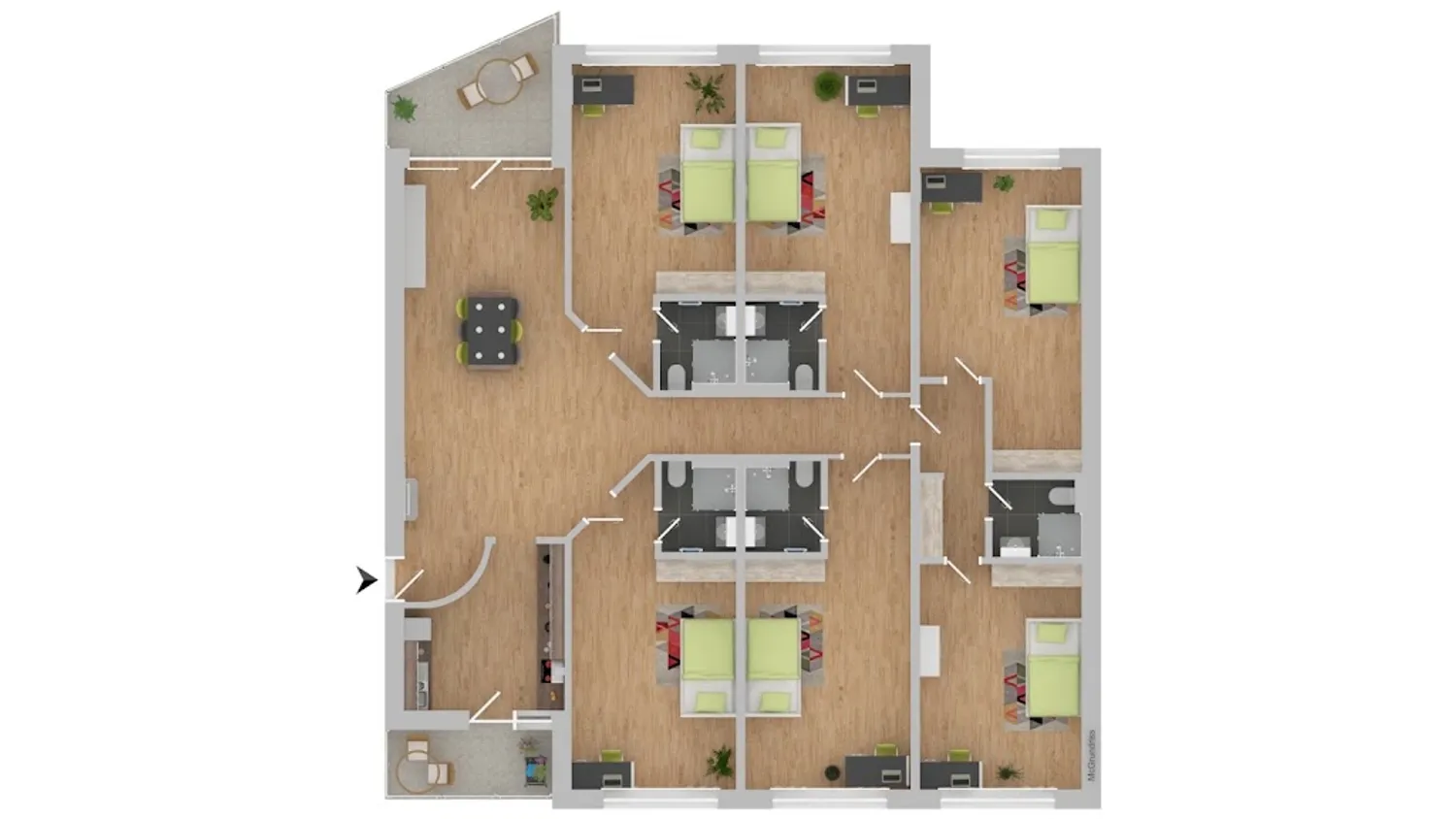 1 room apartment with 26 m² in Kiel – Photo 3