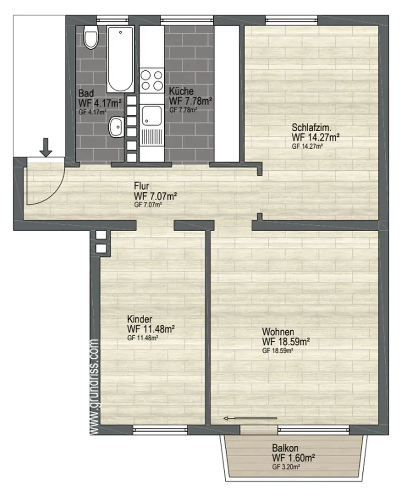 3 Zimmer Wohnung mit 65 m² in Hannover – Bild 9