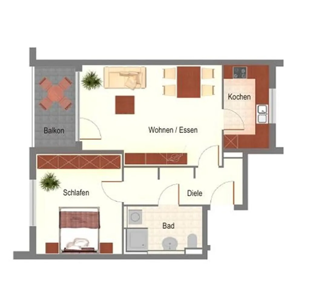 2 room apartment with 66 m² in Cologne – Photo 2