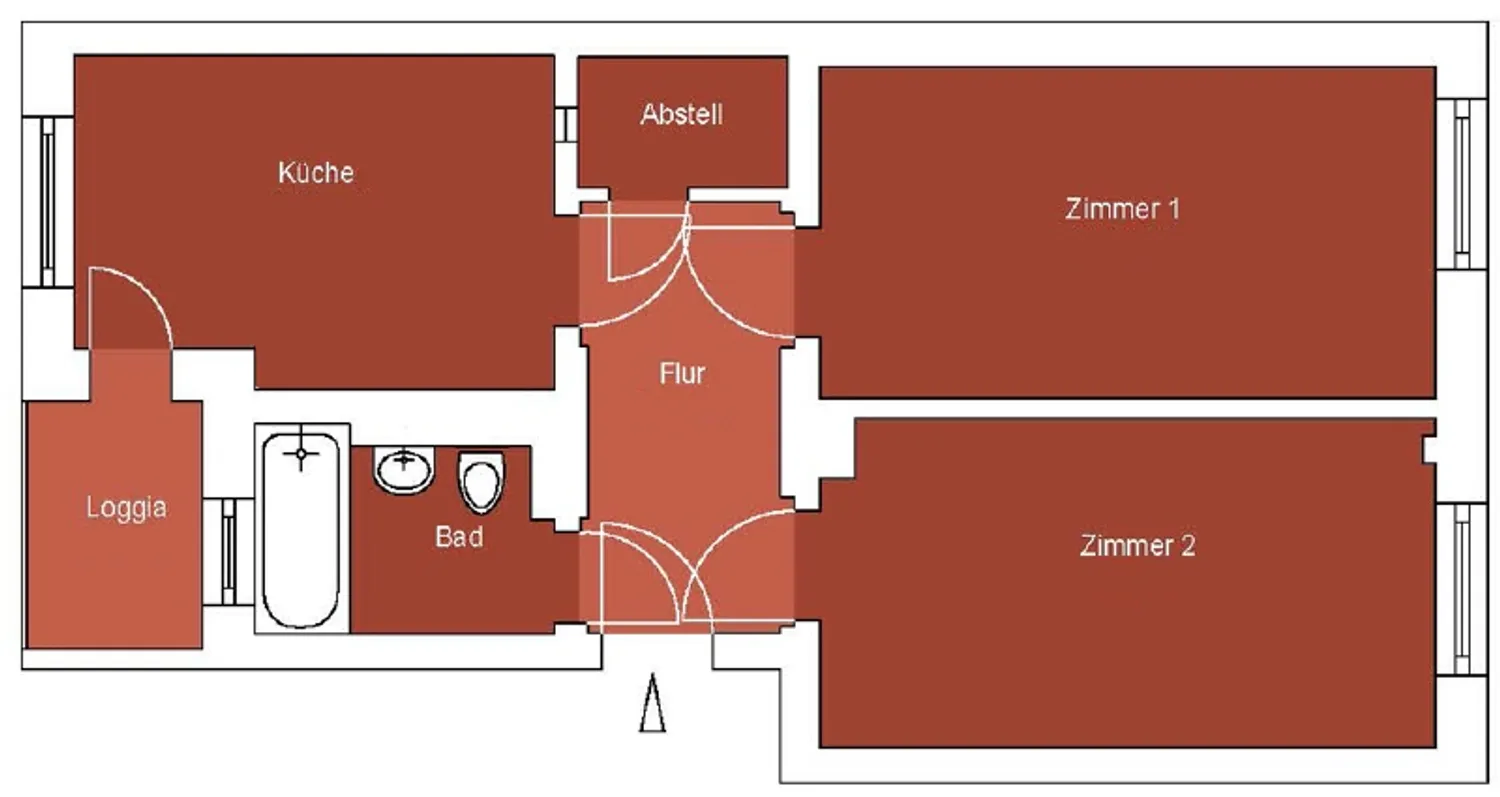 2 Zimmer Wohnung mit 50 m² in Dresden – Bild 2