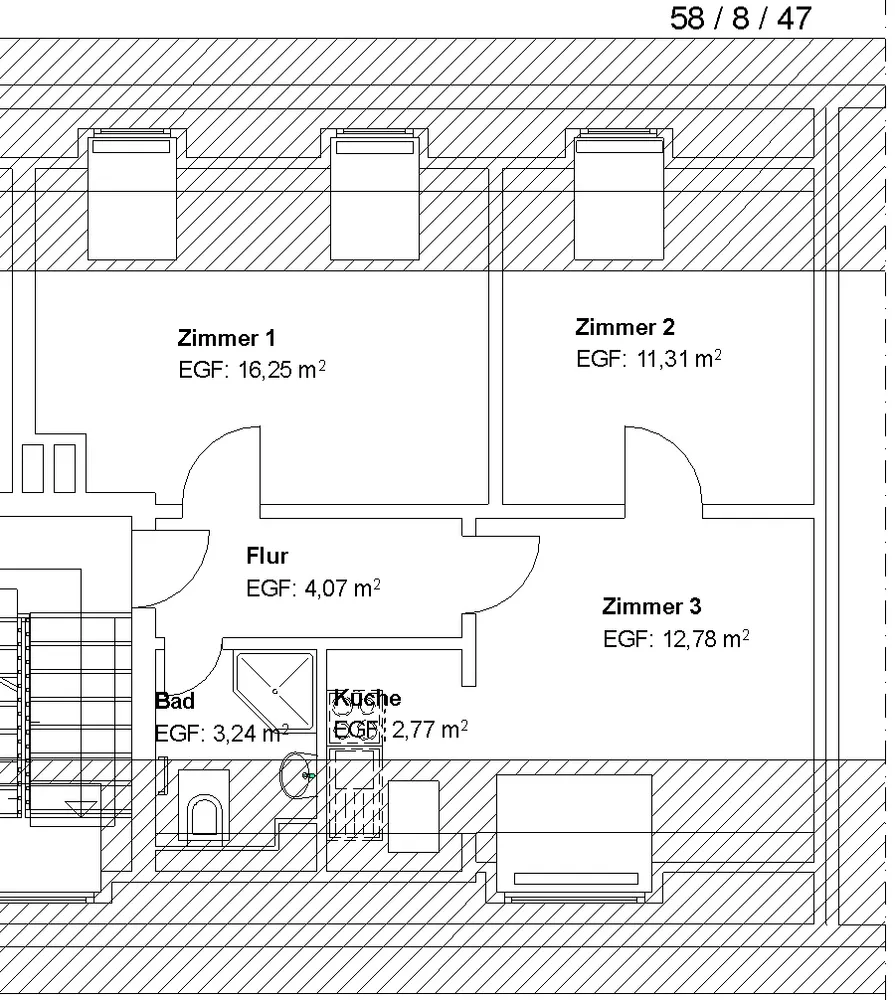 3 Zimmer Wohnung mit 50 m² in Kassel – Bild 2