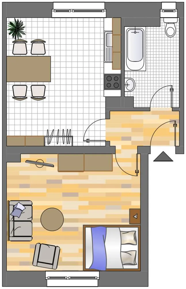 1 Zimmer Wohnung mit 44 m² in Dortmund – Bild 1