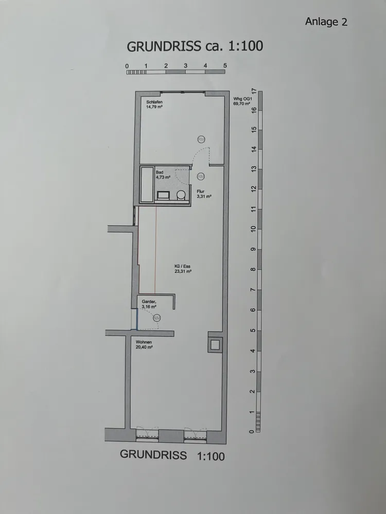 2 Zimmer Wohnung mit 70 m² in Karlsruhe – Bild 4