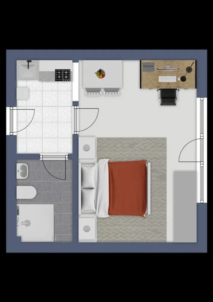 1 room apartment with 24 m² in Bonn – Photo 4