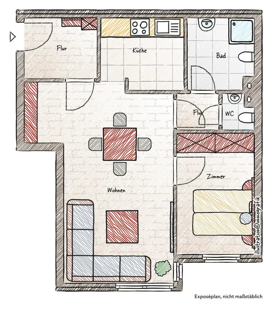 2 Zimmer Wohnung mit 51 m² in Trier – Bild 2