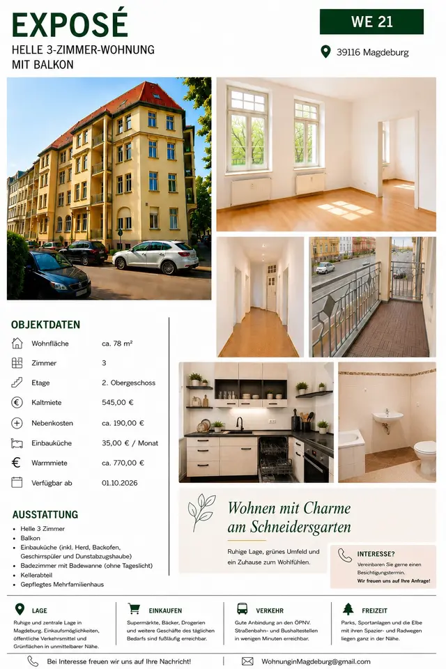 3 room apartment with 70 m² in Magdeburg – Photo 7