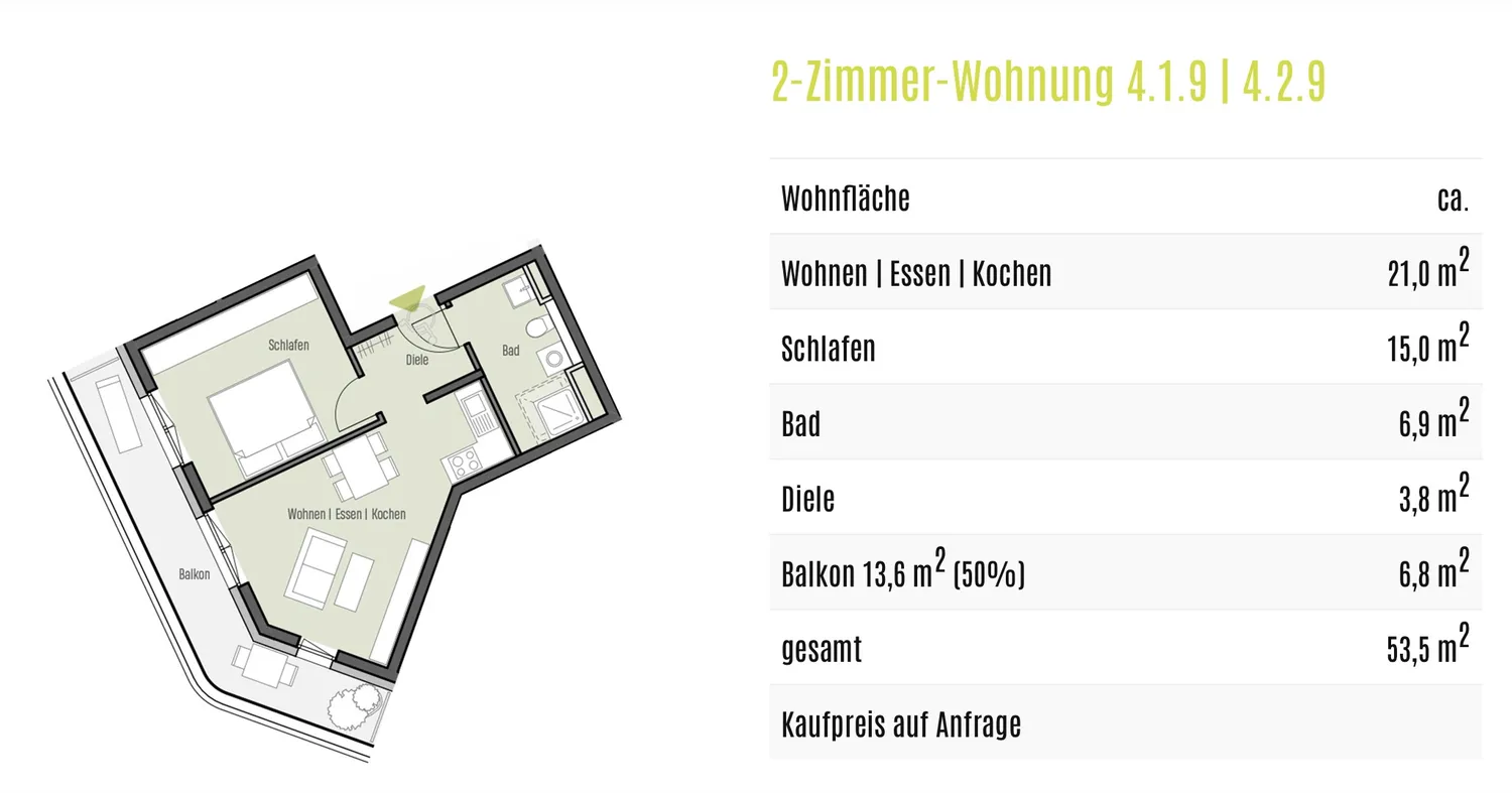 2 Zimmer Wohnung mit 54 m² in Frankfurt am Main – Bild 7