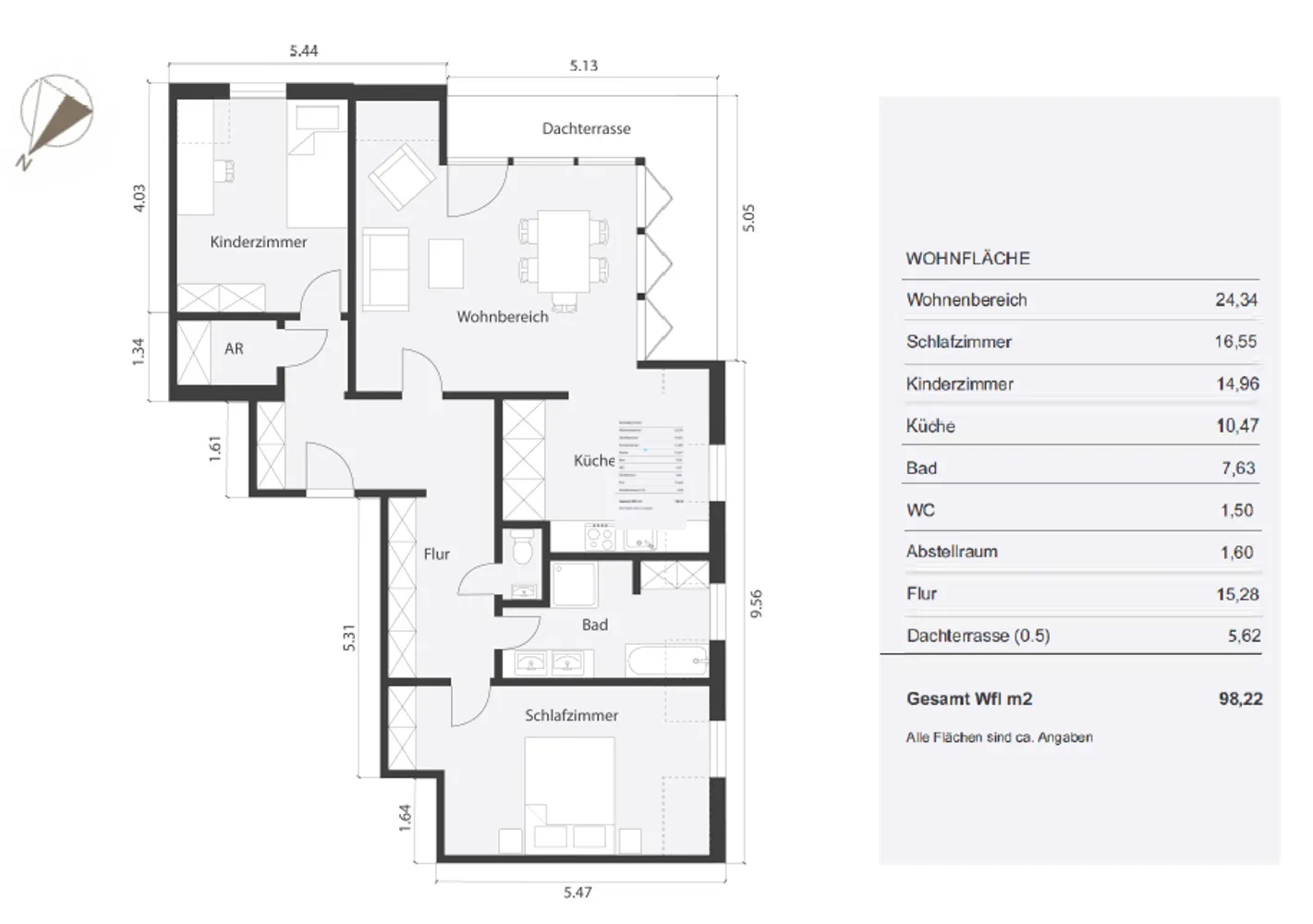 3 Zimmer Wohnung mit 98 m² in München – Bild 12