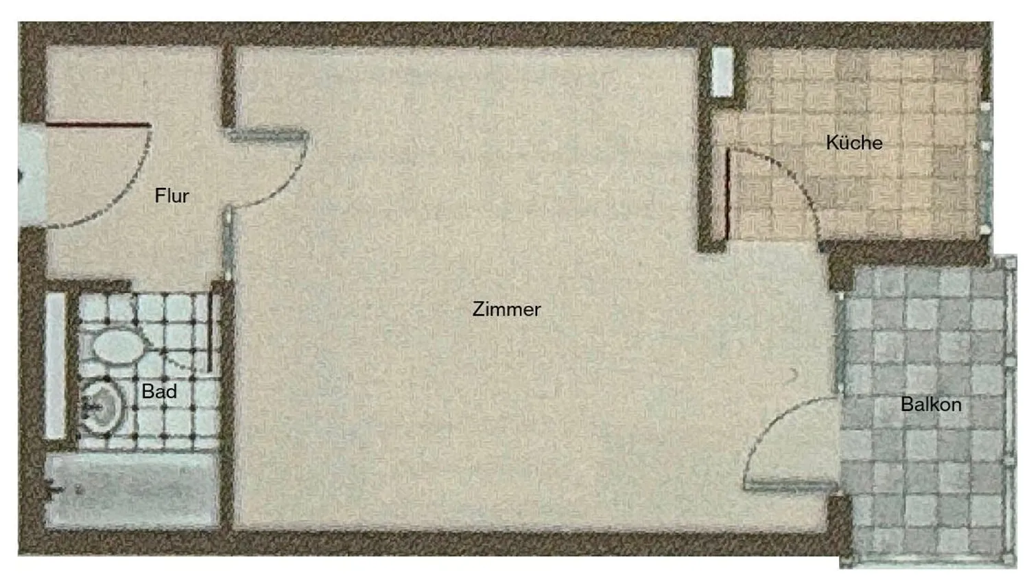 1 Zimmer Wohnung mit 39 m² in Leipzig – Bild 2