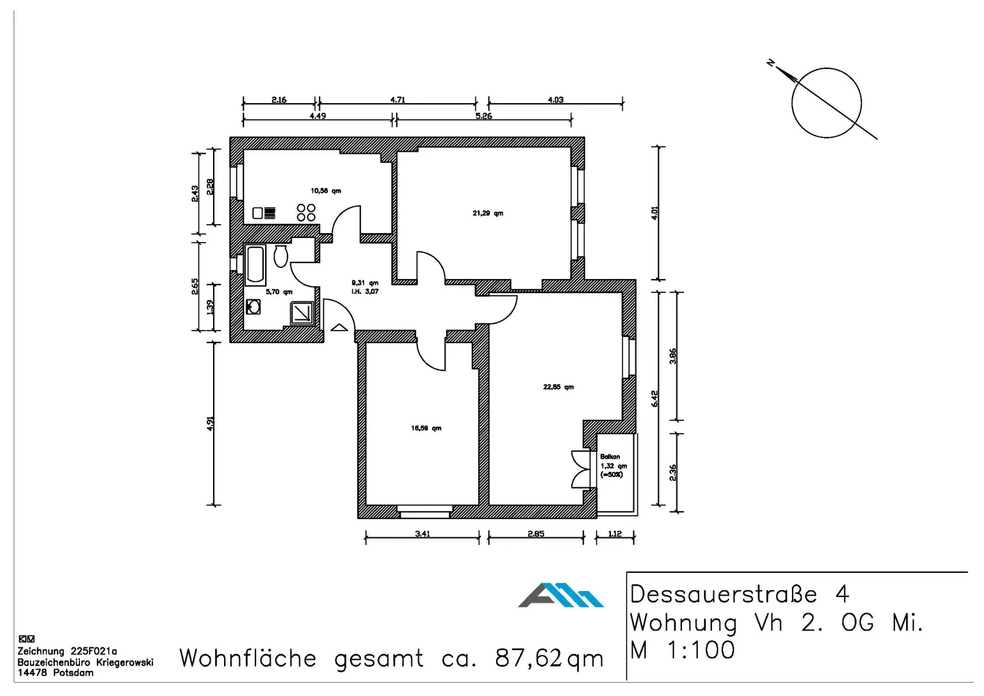 3 room apartment with 88 m² in Berlin – Photo 8