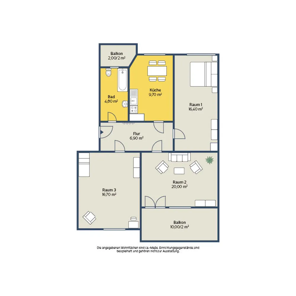 3 Zimmer Wohnung mit 79 m² in Leipzig – Bild 3