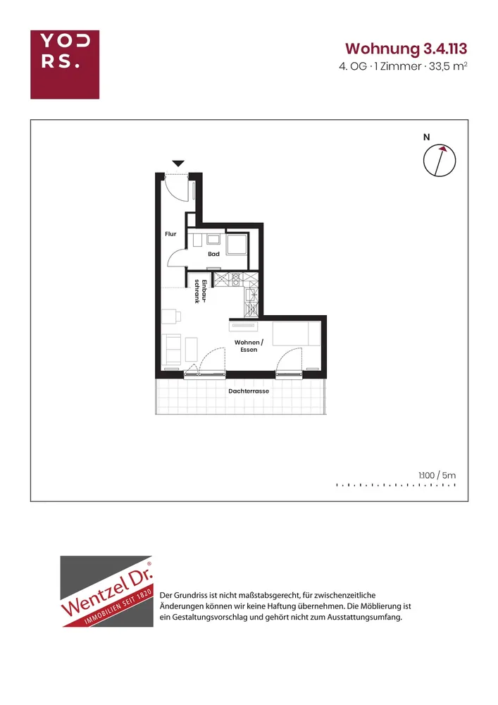 1 Zimmer Wohnung mit 34 m² in Hamburg – Bild 5