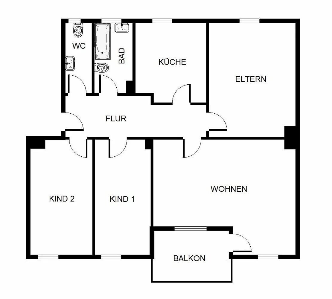 4 Zimmer Wohnung mit 90 m² in Köln – Bild 3