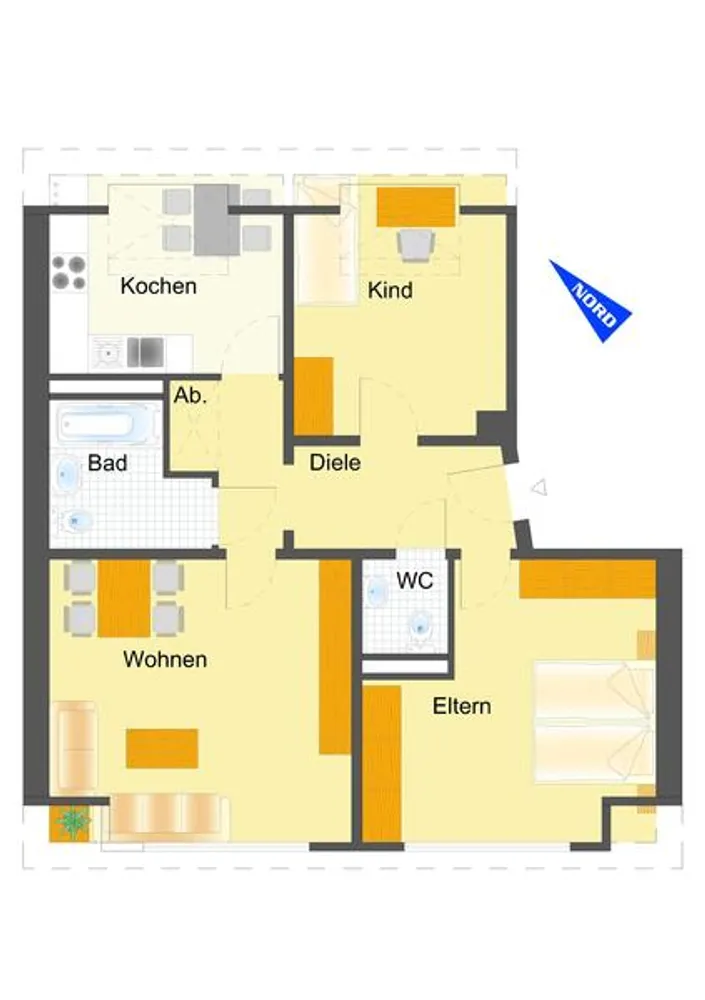 3 Zimmer Wohnung mit 75 m² in Wuppertal – Bild 3