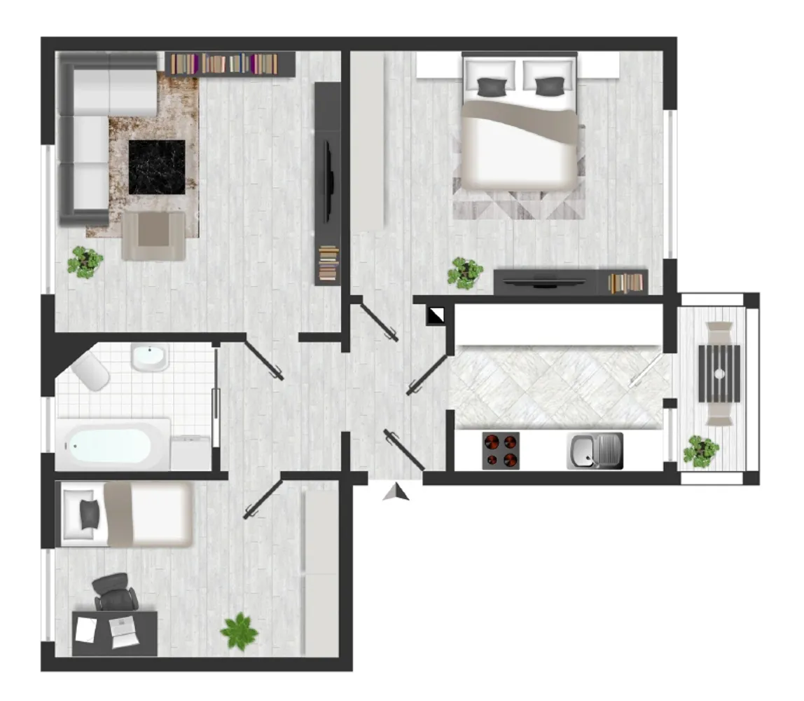 3 Zimmer Wohnung mit 65 m² in Dresden – Bild 4
