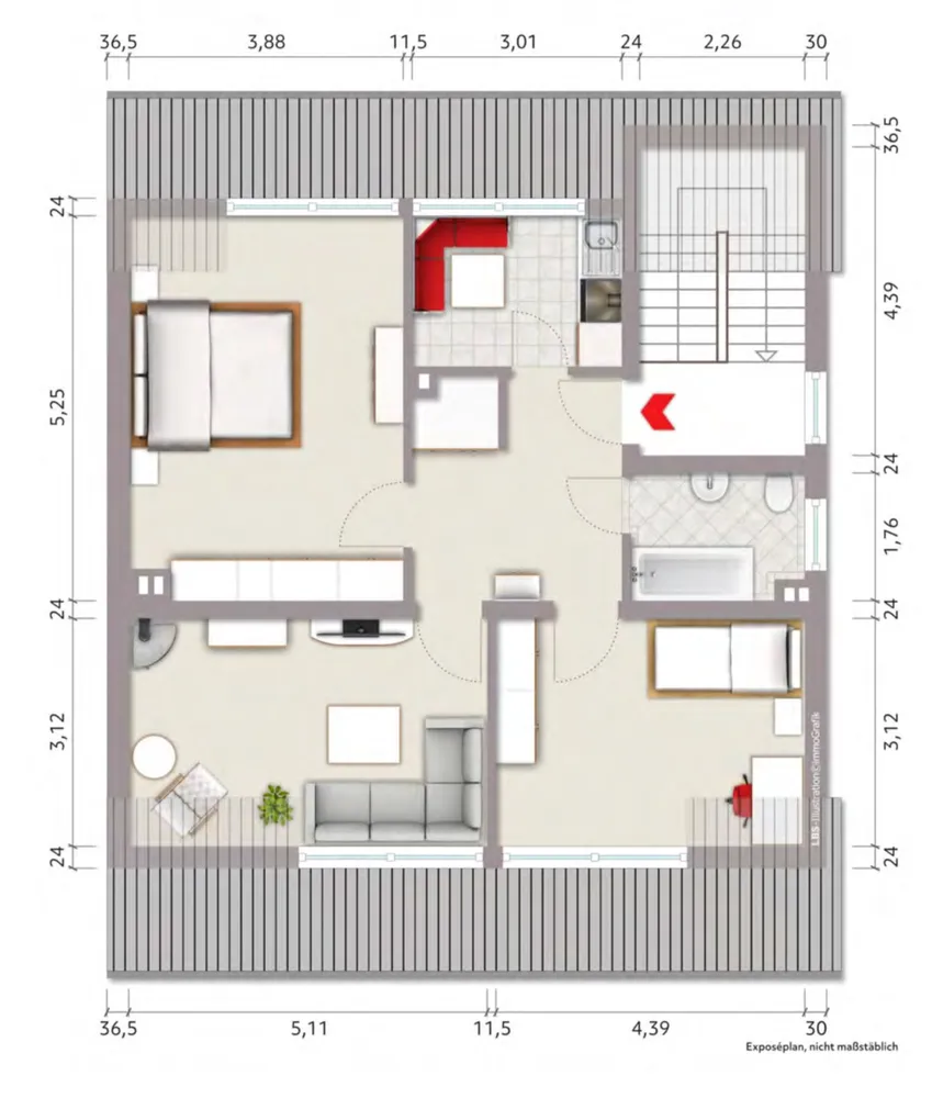 3 room apartment with 67 m² in Cologne – Photo 3