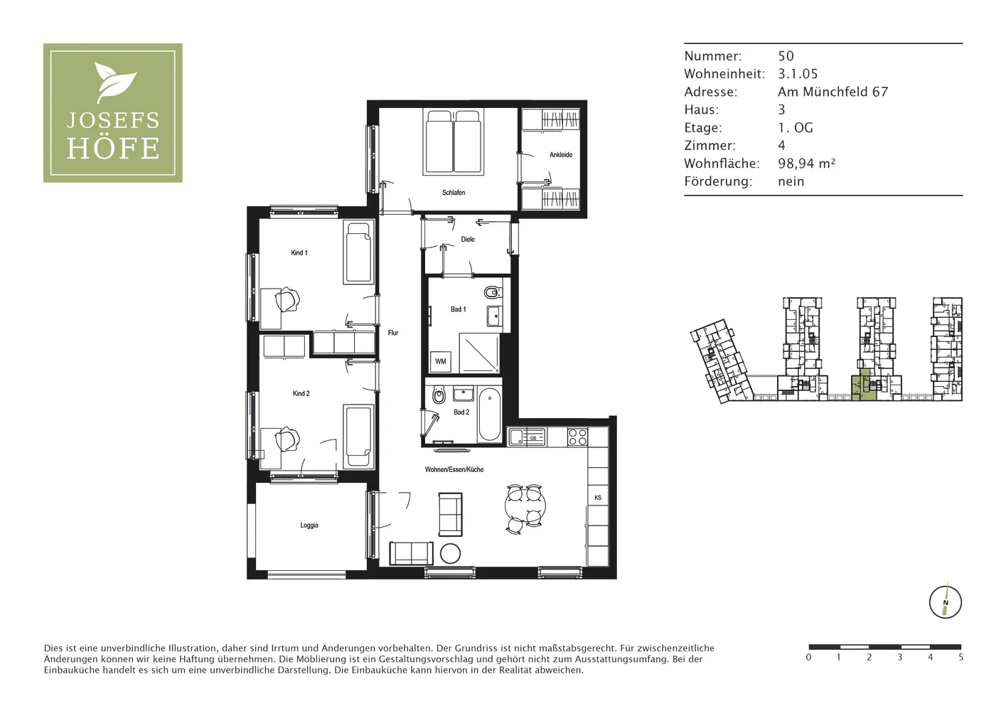 4 Zimmer Wohnung mit 99 m² in München – Bild 3