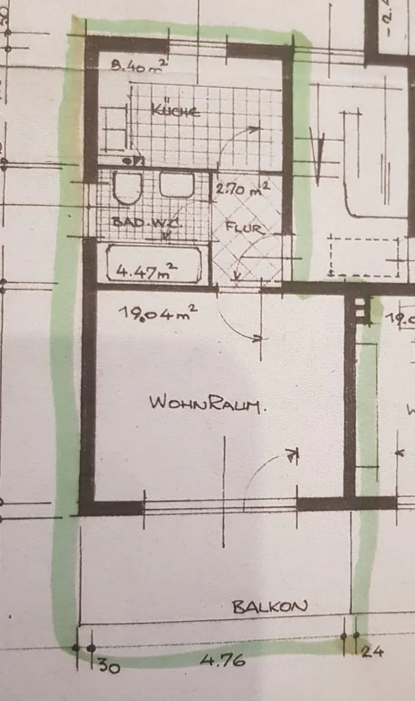 1 Zimmer Wohnung mit 40 m² in Wiesbaden – Bild 2