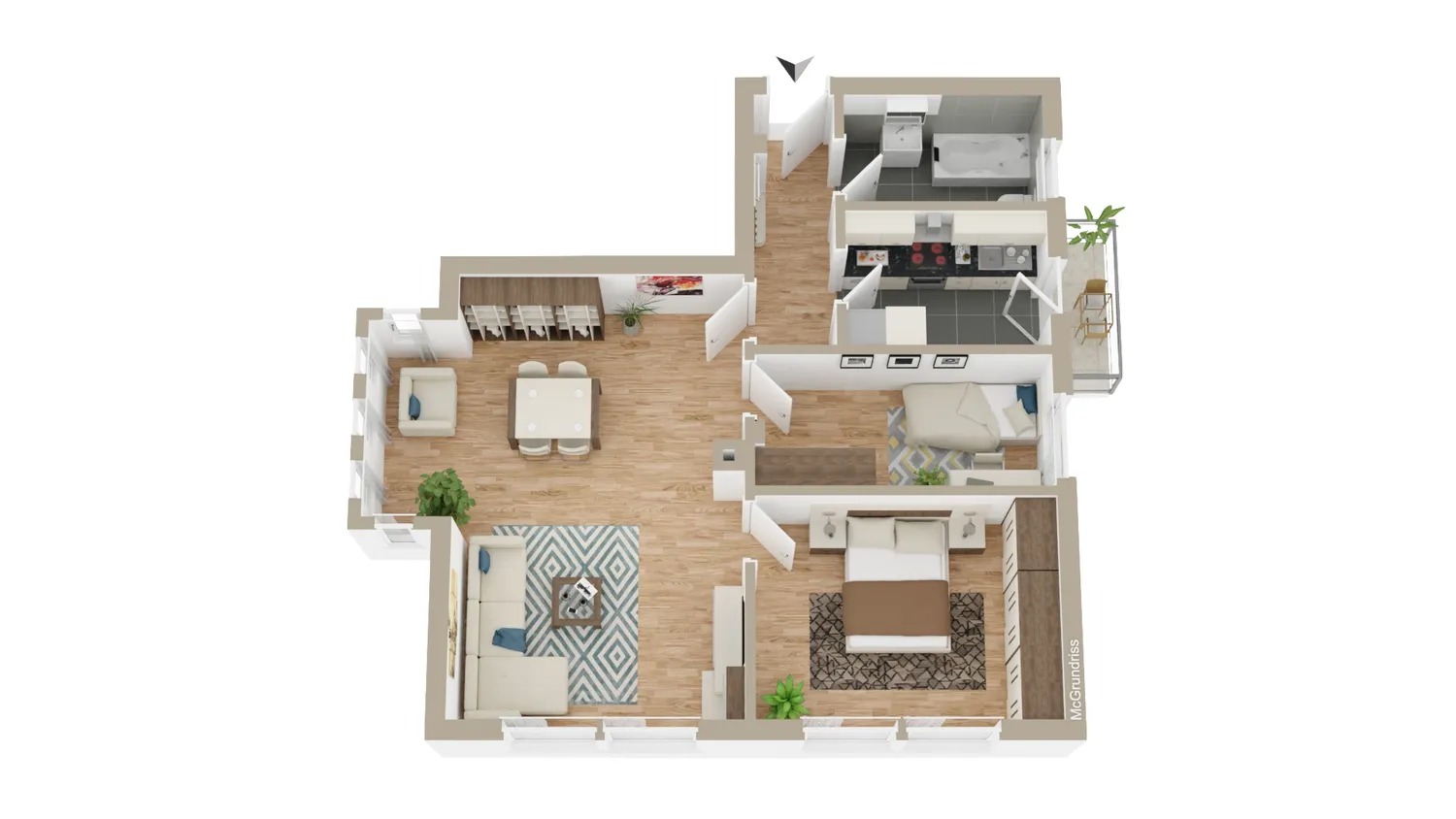 3 Zimmer Wohnung mit 71 m² in Stuttgart – Bild 1