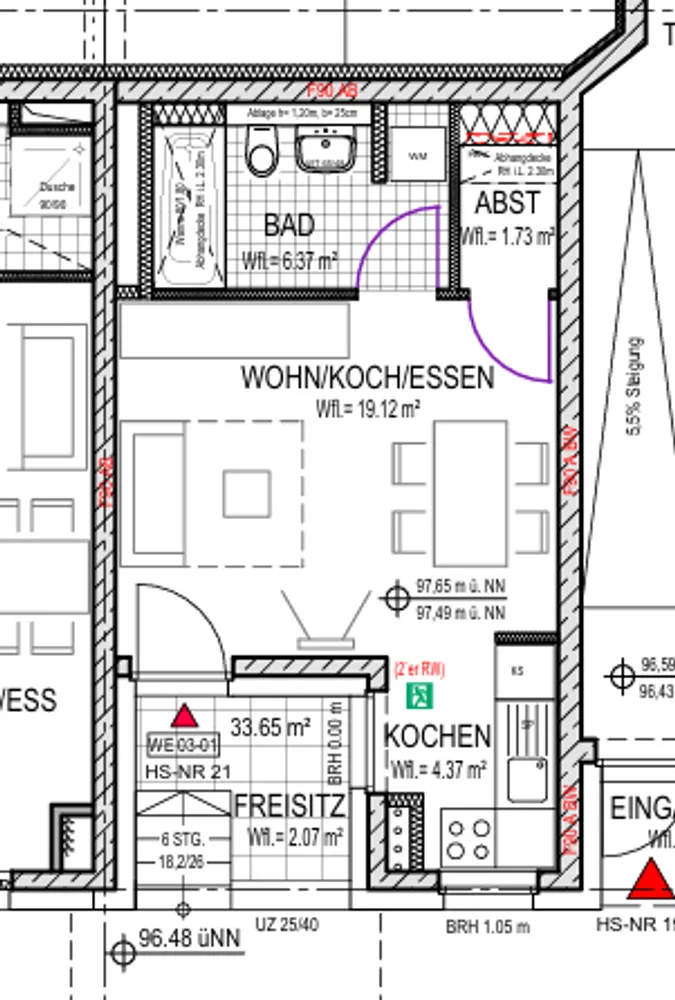 1 Zimmer Wohnung mit 34 m² in Dortmund – Bild 2