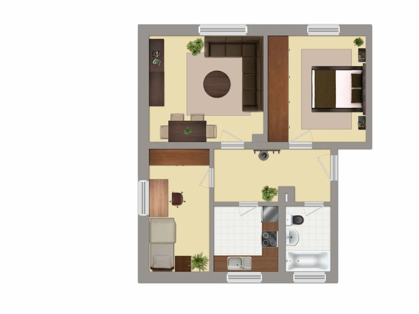 3 Zimmer Wohnung mit 65 m² in Altenburg – Bild 1