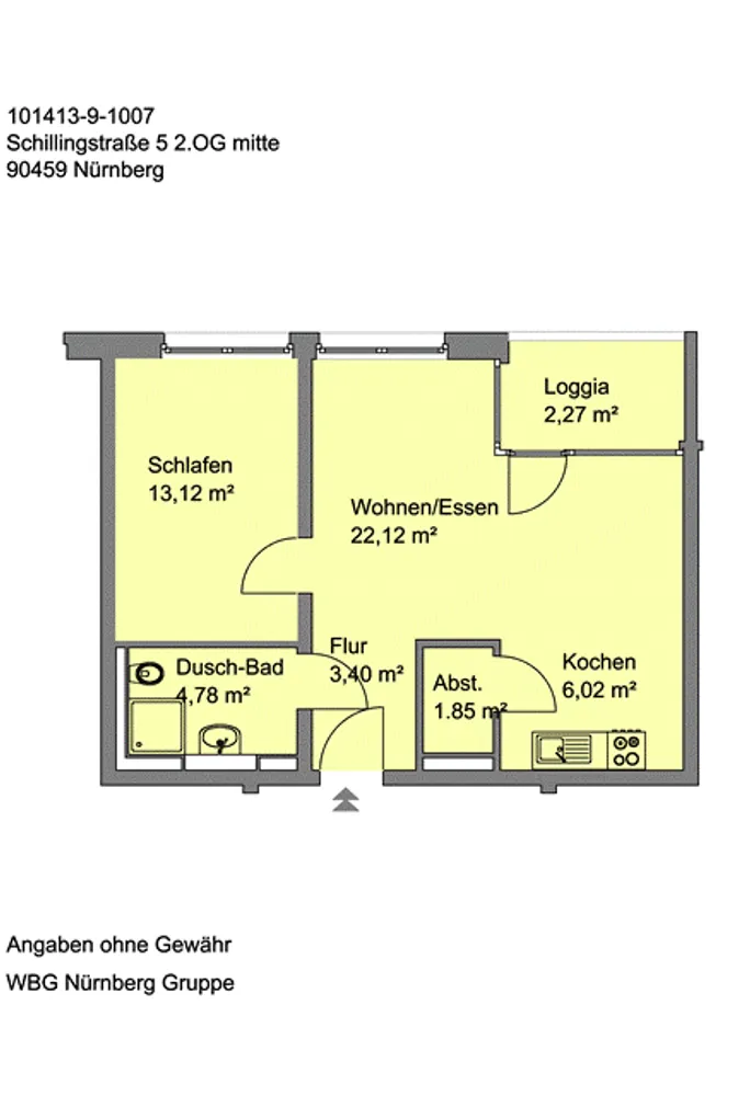 2 Zimmer Wohnung mit 54 m² in Nürnberg – Bild 8