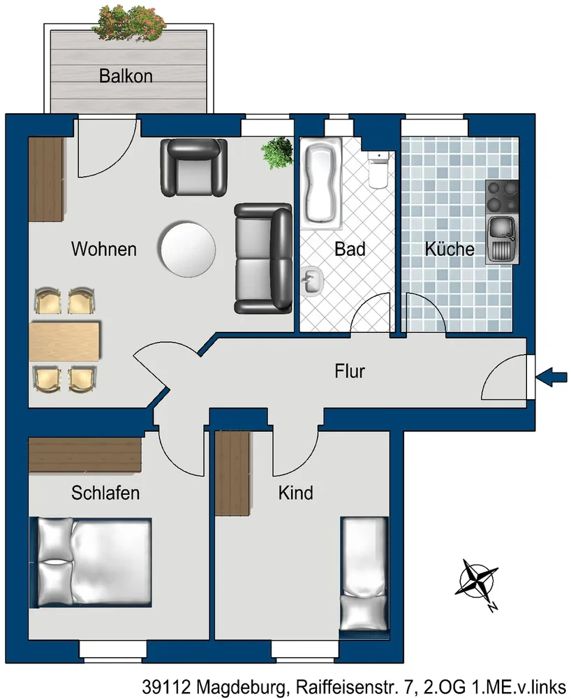 3 room apartment with 63 m² in Magdeburg – Photo 7