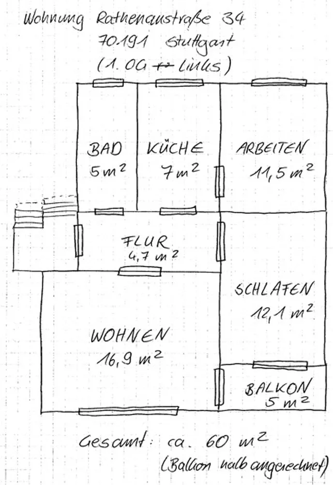 3 Zimmer Wohnung mit 63 m² in Stuttgart – Bild 6