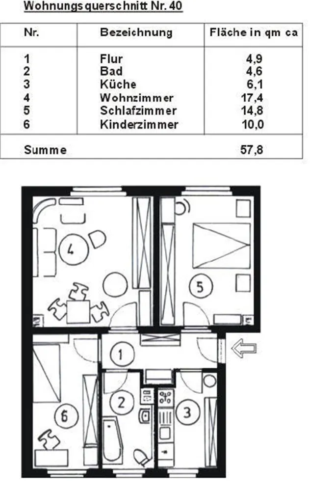 3 Zimmer Wohnung mit 58 m² in Schwarzenberg – Bild 8