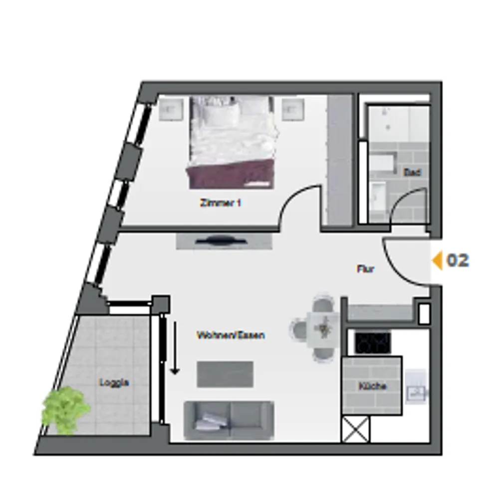 2 Zimmer Wohnung mit 46 m² in Stuttgart – Bild 9