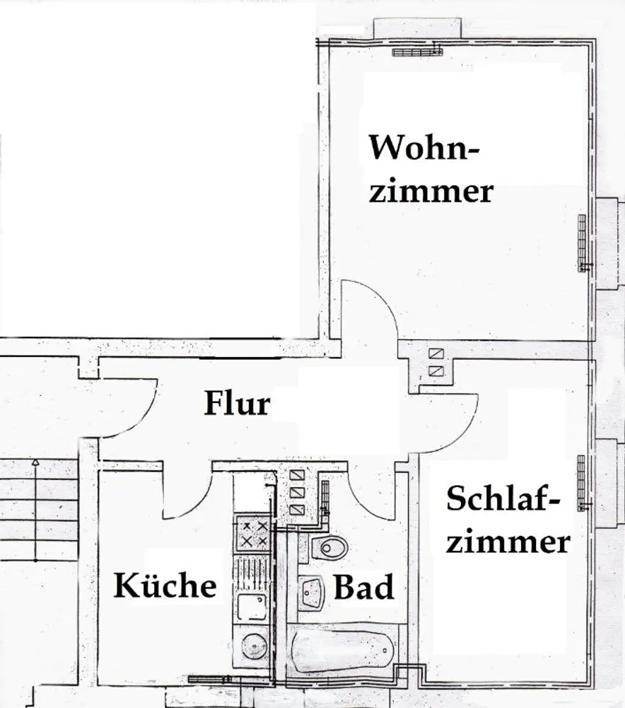 2 Zimmer Wohnung mit 55 m² in Bautzen – Bild 1