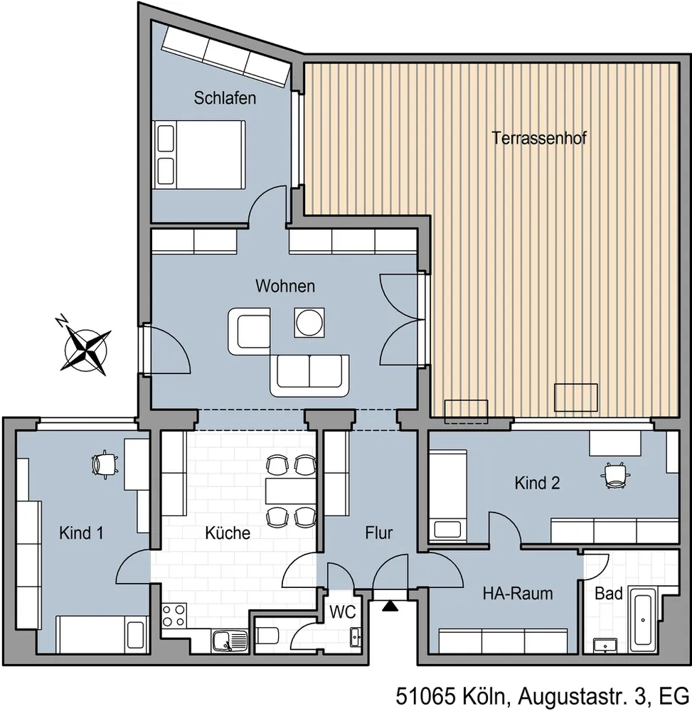 4 Zimmer Wohnung mit 128 m² in Köln – Bild 2