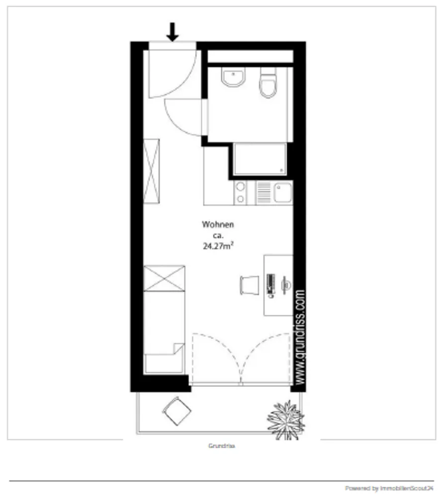 1 Zimmer Wohnung mit 24 m² in München – Bild 9