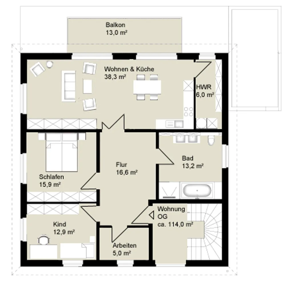 4 Zimmer Wohnung mit 114 m² in Dessau-Roßlau – Bild 2