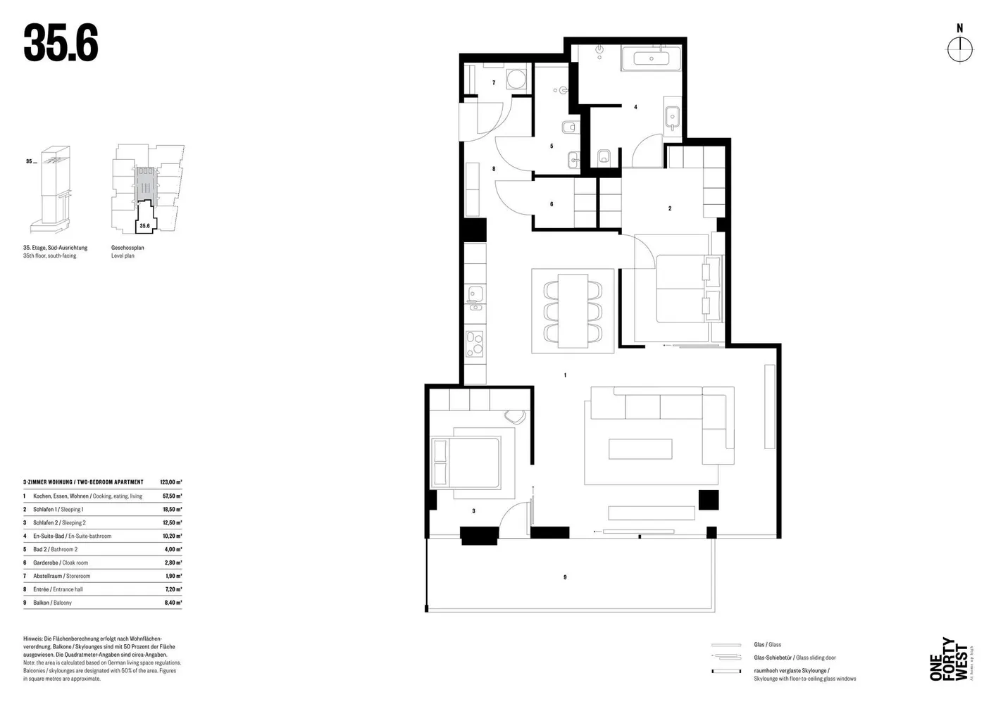 3 Zimmer Wohnung mit 123 m² in Frankfurt am Main – Bild 9