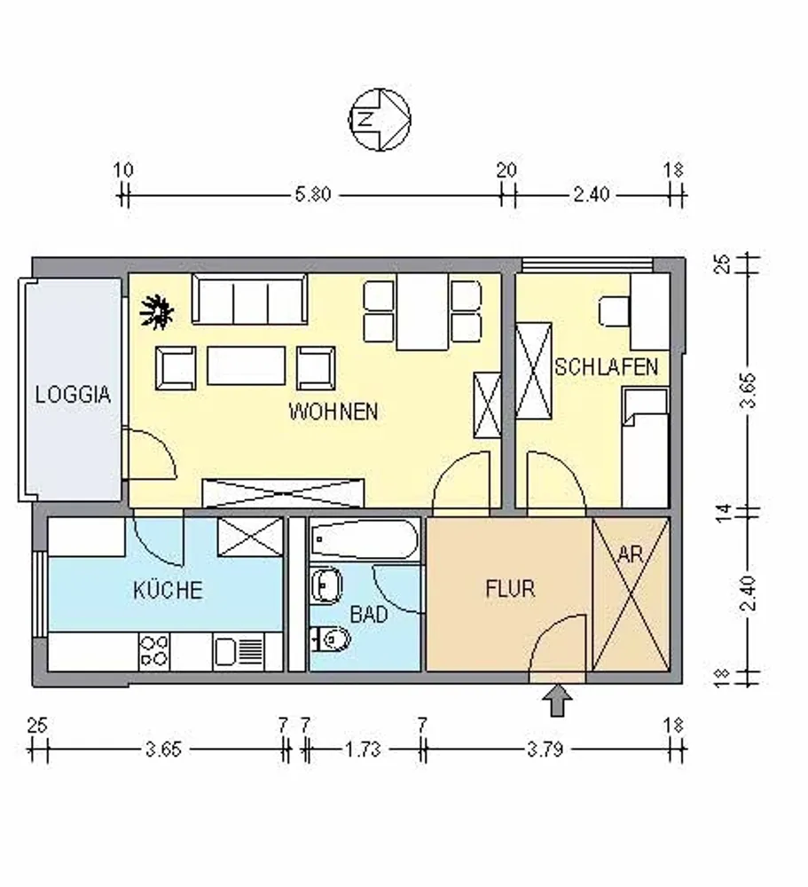 2 Zimmer Wohnung mit 54 m² in Berlin – Bild 2