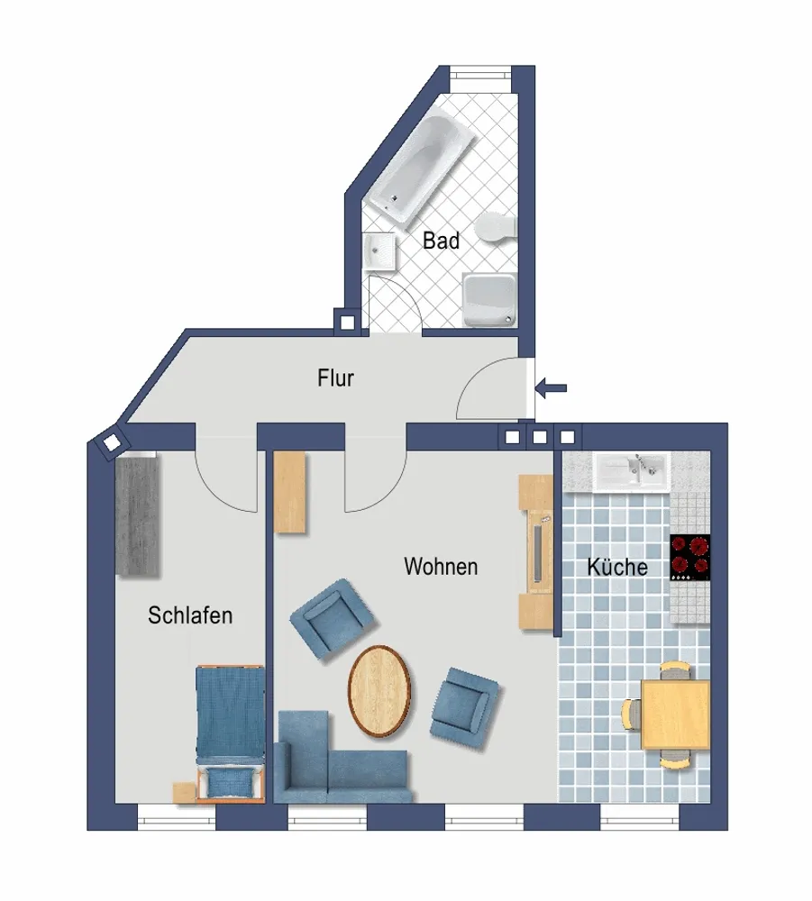 2 Zimmer Wohnung mit 55 m² in Berlin – Bild 9