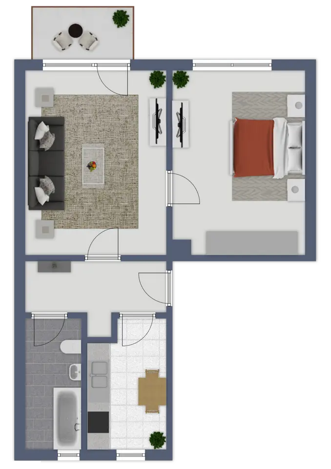 2 Zimmer Wohnung mit 48 m² in Merseburg – Bild 4
