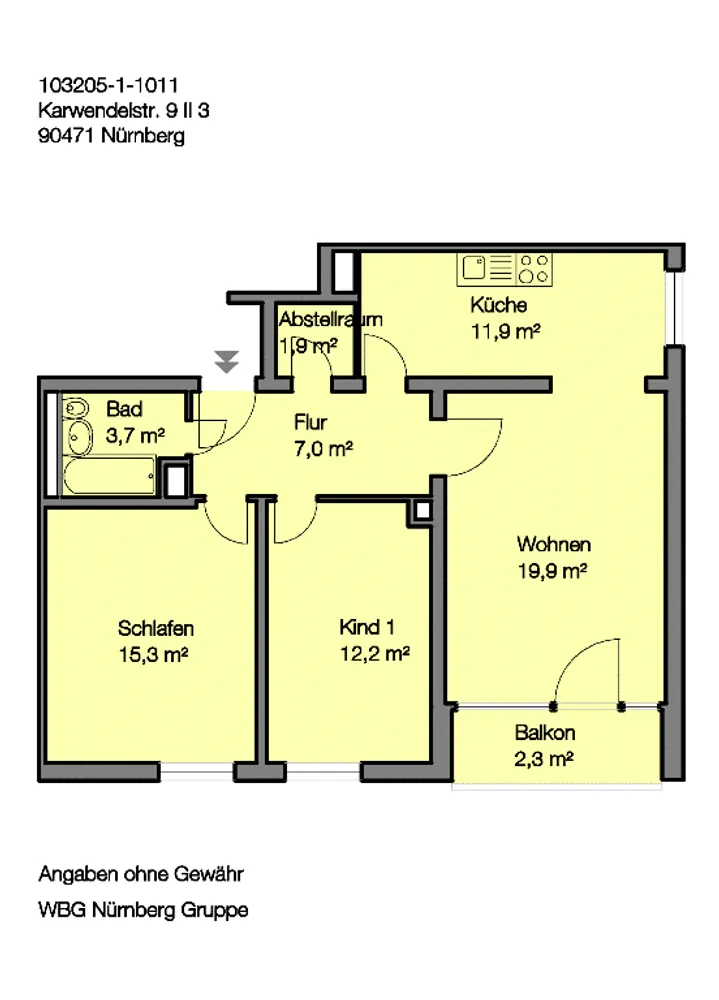 3 Zimmer Wohnung mit 74 m² in Nürnberg – Bild 10