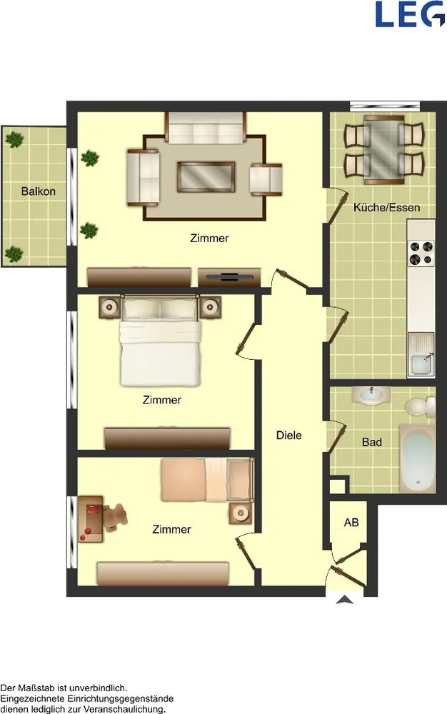4 Zimmer Wohnung mit 79 m² in Hamm – Bild 2