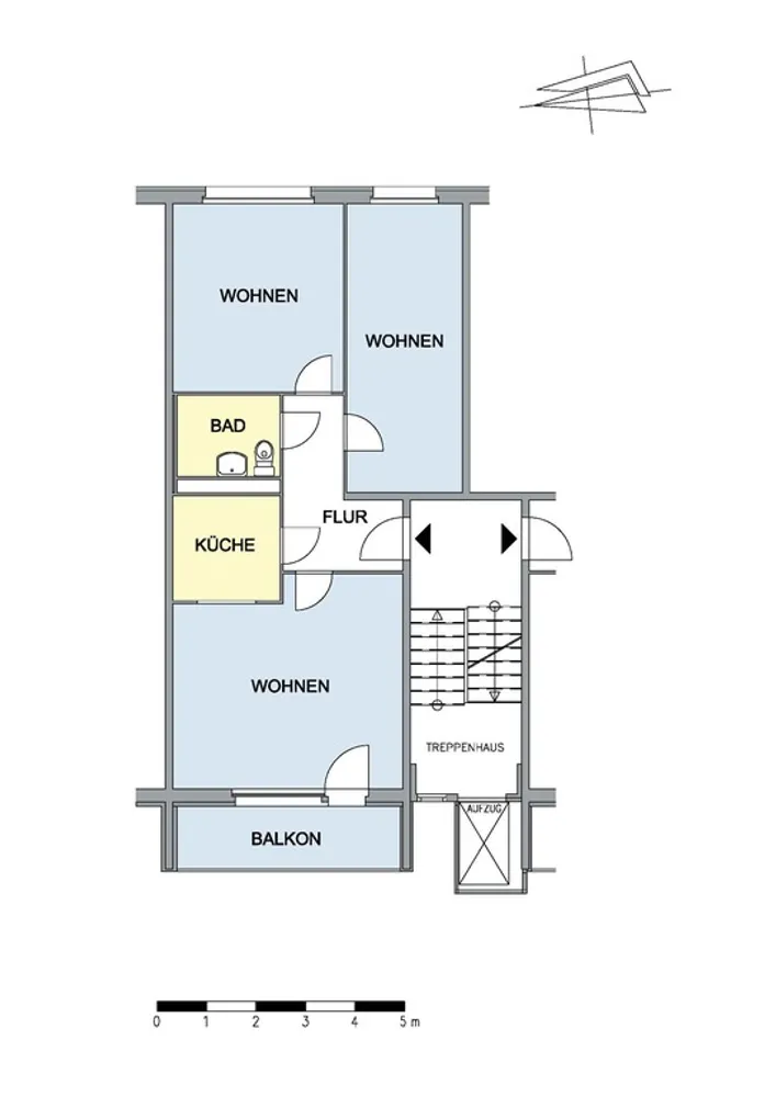 3 Zimmer Wohnung mit 59 m² in Neubrandenburg – Bild 2