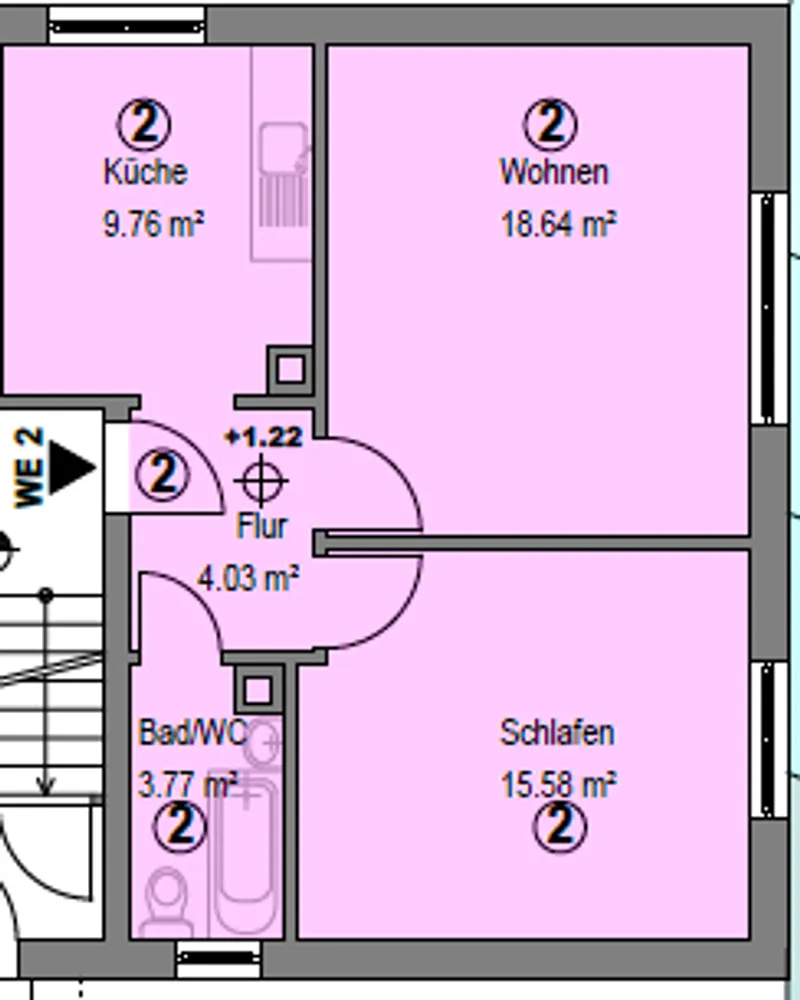 2 Zimmer Wohnung mit 52 m² in Mannheim – Bild 6