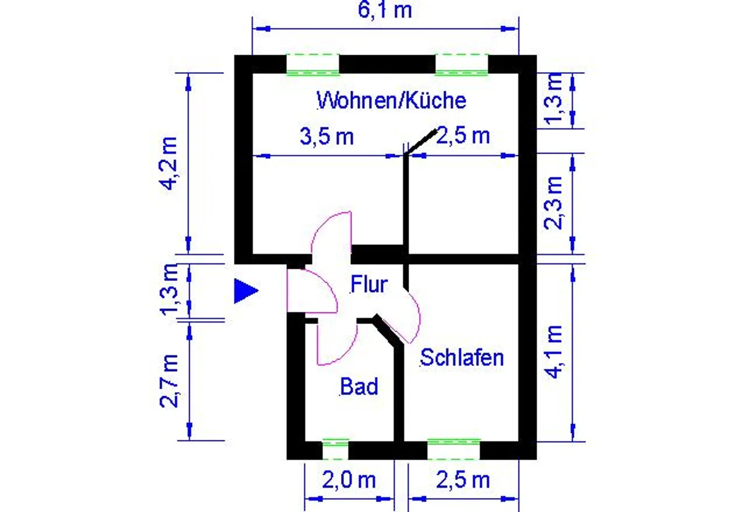 2 room apartment with 43 m² in Magdeburg – Photo 10
