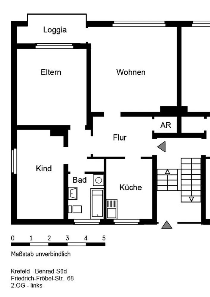 3 Zimmer Wohnung mit 74 m² in Krefeld – Bild 1