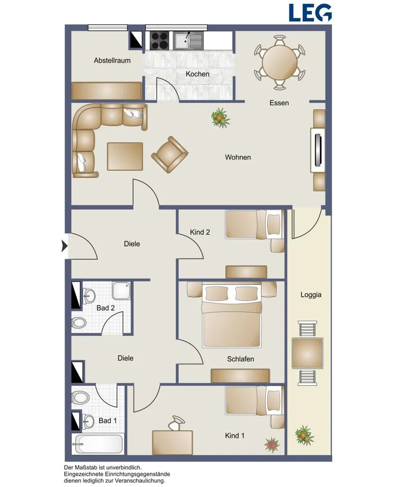 4 Zimmer Wohnung mit 110 m² in Braunschweig – Bild 2