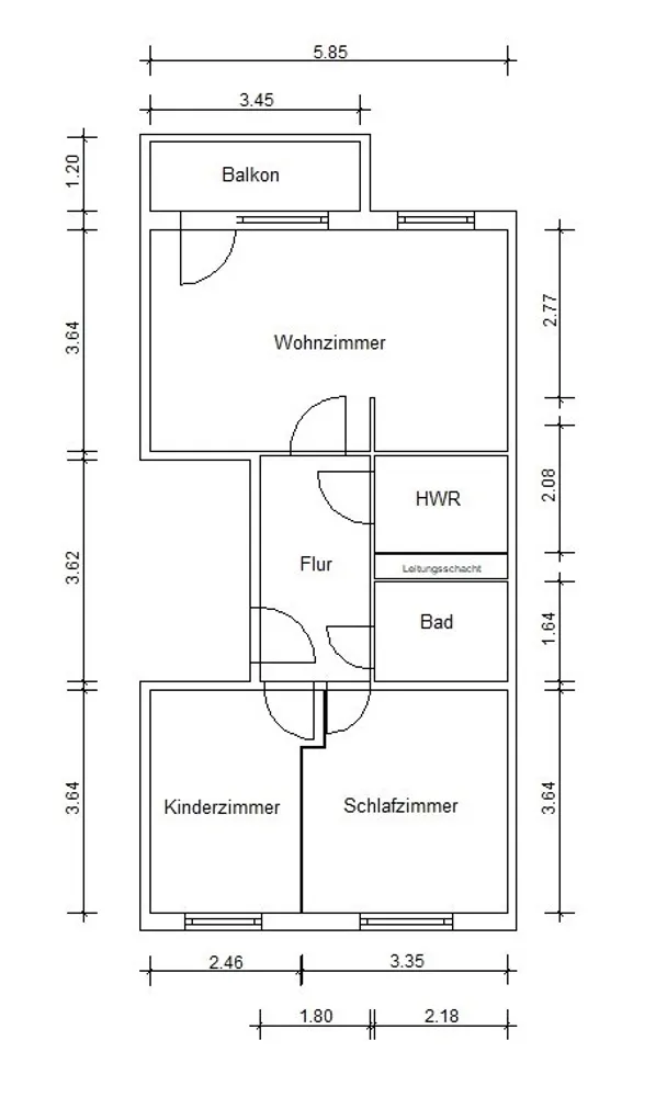 3 Zimmer Wohnung mit 57 m² in Magdeburg – Bild 6